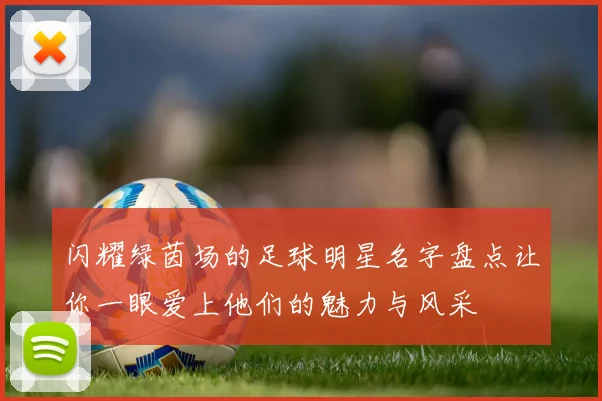闪耀绿茵场的足球明星名字盘点让你一眼爱上他们的魅力与风采